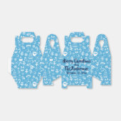 Ballotins Favoris de Noël Blue Père Noël Elf Snowman Motif (Déplié)