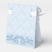 Ballotins Favoriser/Boîte Cadeau - Icy Blue Damask (Arrière)