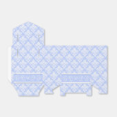 Ballotins Favoriser/boîte cadeau - Wedgewood Blue Damask (Déplié)