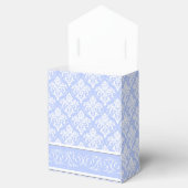 Ballotins Favoriser/boîte cadeau - Wedgewood Blue Damask (Ouvert)