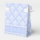 Ballotins Favoriser/boîte cadeau - Wedgewood Blue Damask (Arrière)