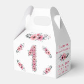 Ballotins FBig 1er anniversaire Fille vert Foliage rose Fleu (Arrière)