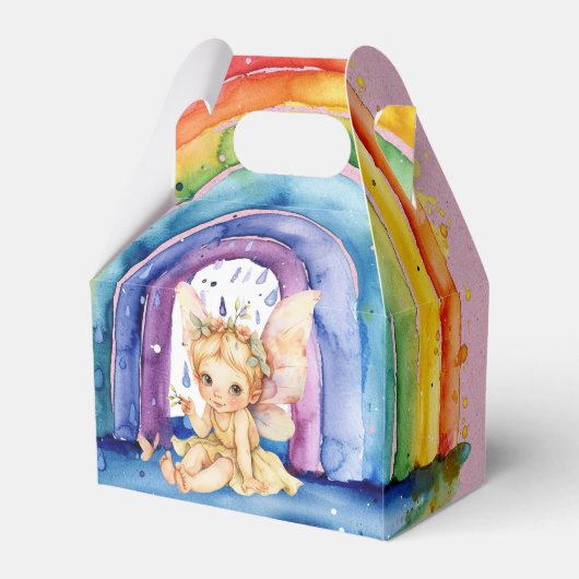 Ballotins Fée Jaune Peinte Fée Arc En Ciel Fille Anniversair (Verso)