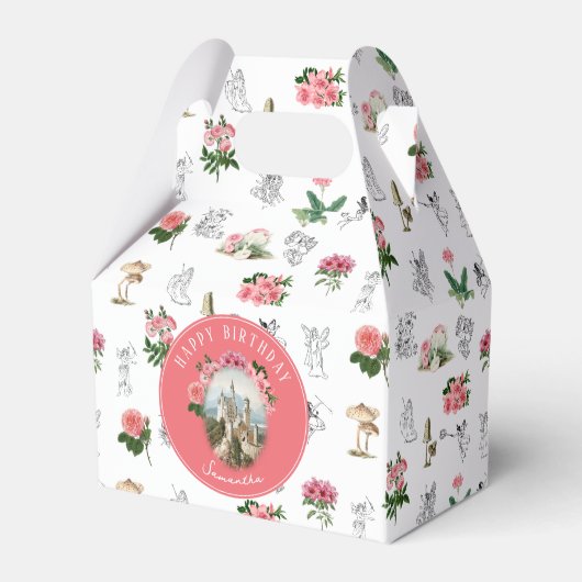 Ballotins Fées Rose Floral Champignons Fairy Castle Annivers (Verso)