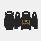 Ballotins Félicitations à l'obtention du diplôme Black Faux  (Déplié)