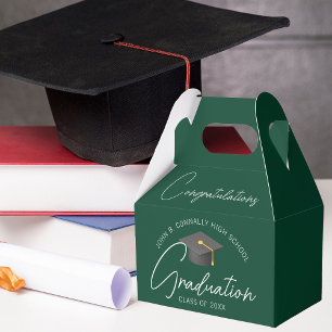 Ballotins Félicitations Chic Dark Green Graduation Party