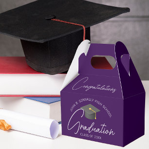Ballotins Félicitations Chic Dark Purple Graduation Party