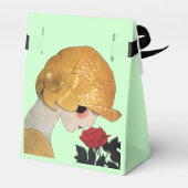 BALLOTINS FEMME AVEC ROSE ROSE ROUGE GEM MONOGRAM EN PIERRE, (Arrière)