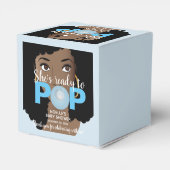 Ballotins Femme noire, Prête à la pop, Bubblegum, Bleu (Arrière)