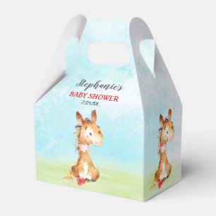 Ballotins Ferme de Baby shower de Cheval Aquarelle