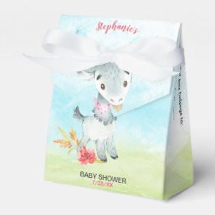 Ballotins Ferme de Baby shower de chèvres Watercolor Girl