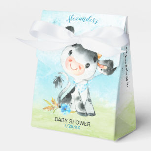 Ballotins Ferme de Baby shower de la vache-chien Watercolor