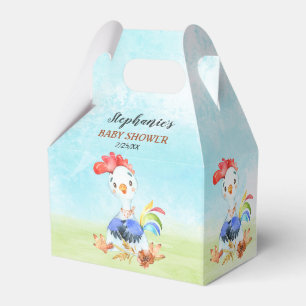 Ballotins Ferme de Baby showers Watercolor Rooster