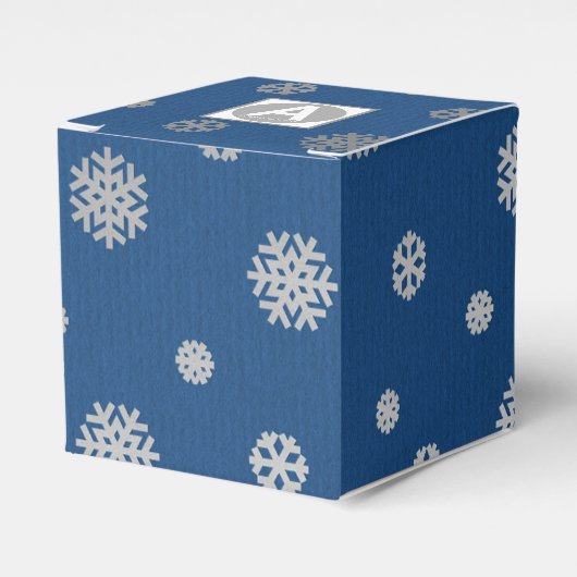 Ballotins Festif hiver Silver Blue Snowflakes Entreprise (Verso)