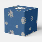 Ballotins Festif hiver Silver Blue Snowflakes Entreprise (Arrière)