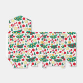 Ballotins Festive Christmas Pattern Favor Box (Déplié)