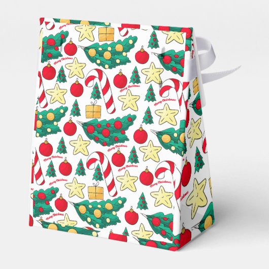 Ballotins Festive Christmas Pattern Favor Box (Arrière)