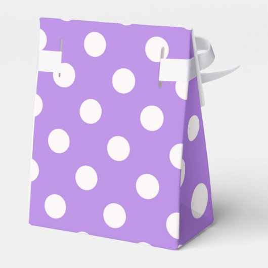 Ballotins Fête d'anniversaire à pois violets et blancs (Arrière)