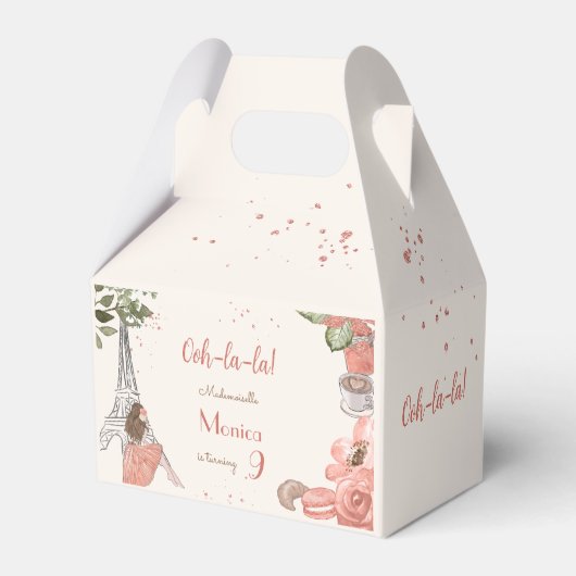 Ballotins Fête d'anniversaire à thème Paris (Arrière)