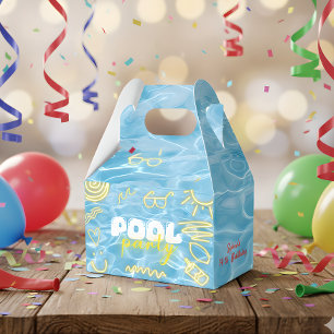 Ballotins Fête d'anniversaire ambiance néon estivale piscine