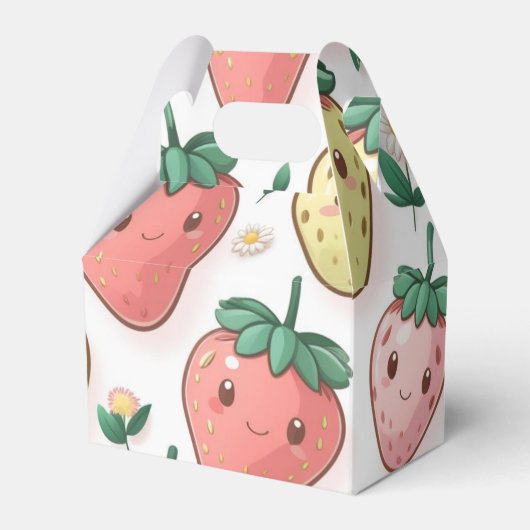 Ballotins Fête d'anniversaire aux fraises mignonnes (Verso)