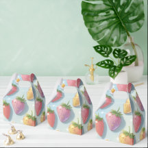 Fête d'anniversaire aux fraises mignonnes
