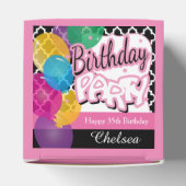 Ballotins Fête d'anniversaire avec ballons en rose (Haut)