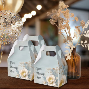 Ballotins Fête d'anniversaire bleu floral élégant