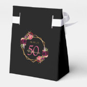 Ballotins Fête d'anniversaire bordeaux or fleurons géométriq (Arrière)