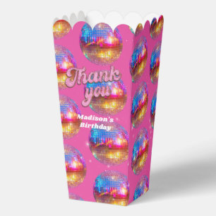 Ballotins Fête d'anniversaire boule disco groovy or rose pai