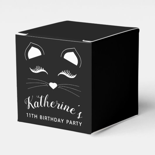 Ballotins Fête d'anniversaire de Chat noir et blanc (Verso)