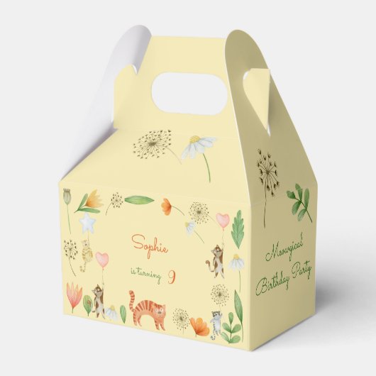 Ballotins fête d'anniversaire de chats et fleurs mégalithiqu (Verso)