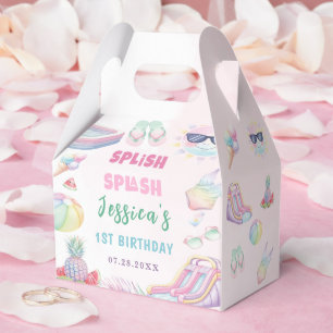 Ballotins Fête d'anniversaire de fille avec toboggan aquatiq