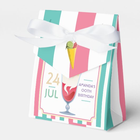 Ballotins Fête d'anniversaire de la crème glacée personnalis (Verso)