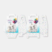 Ballotins Fête d'anniversaire de l'éléphant mignon (Déplié)