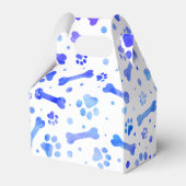 Ballotins Fête d'anniversaire des Empreintes de pattes bleus (Verso)