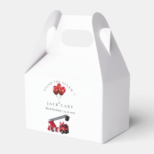 Ballotins Fête d'anniversaire du Camion d'incendie rouge (Arrière)