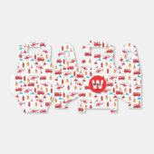 Ballotins Fête d'anniversaire du moteur de camion de pompier (Déplié)