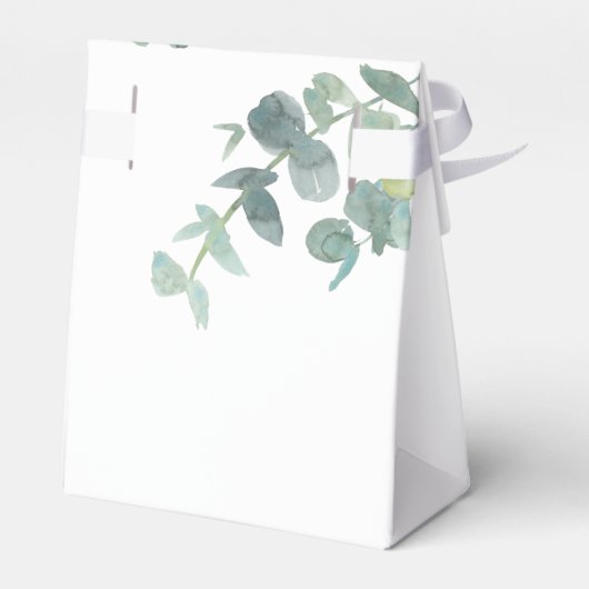 Ballotins Fête d'anniversaire eucalyptus verdure blanc merci (Arrière)