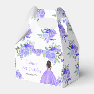 Ballotins Fête d'anniversaire florale violette de princesse