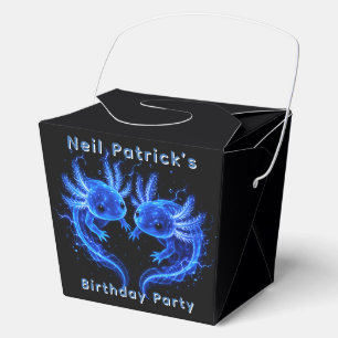 Ballotins Fête d'anniversaire garçon axolotl bleu électrique