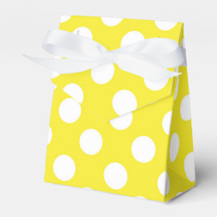 Ballotins Fête d'anniversaire jaune soleil et pois blancs
