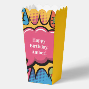 Ballotins Fête d'anniversaire Pop Art colorée pour filles