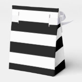 Ballotins Fête d'anniversaire rayée noir et blanc chic (Arrière)