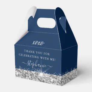 Ballotins Fête d'anniversaire Silver Blue Parties scintillan