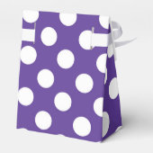 Ballotins Fête d'anniversaire Violet pourpre et pois blancs (Arrière)