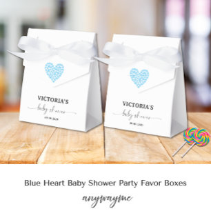 Ballotins Fête de Baby Shower Cœur Bleu