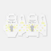 Ballotins Fête de Baby shower fille éléphant jaune (Déplié)
