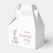 Ballotins Fête de Bachelorite Arc Rose Martini Aquarelle (Arrière)