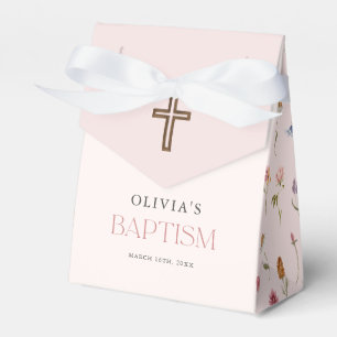 Ballotins Fête de baptême de fille aux fleurs sauvages